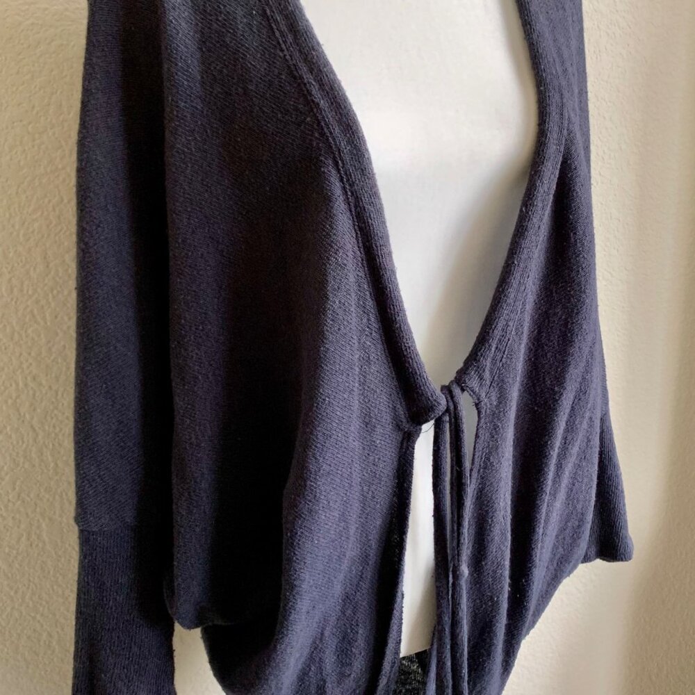 ANTHROPOLOGIE Sunday Saturday Selby Tie-Front Oversized Cocoon Cardigan Sweater